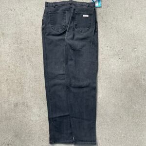 Vintage Faded Black Jeans 30x29 Talon 42 Zipper Straight Leg Workwear Denim